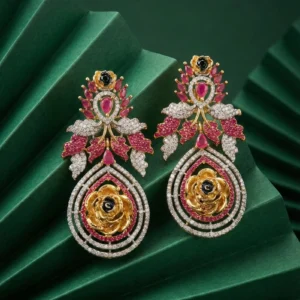 FLORAL PINK EARRINGS (1)
