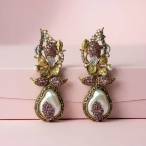 LAVENDER LEAF EARRINGS