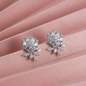 SILVER FLORAL STUDS