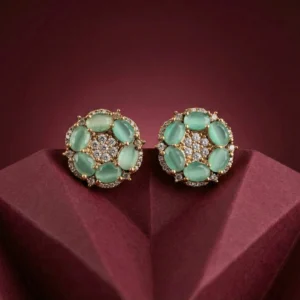 TURQUOISE FLORAL STUDS