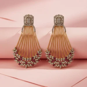 ZIRCON MAGENTA EARRINGS
