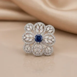 BLUE FLORAL RING (1)