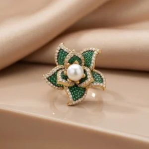 FLORAL GREEN RING