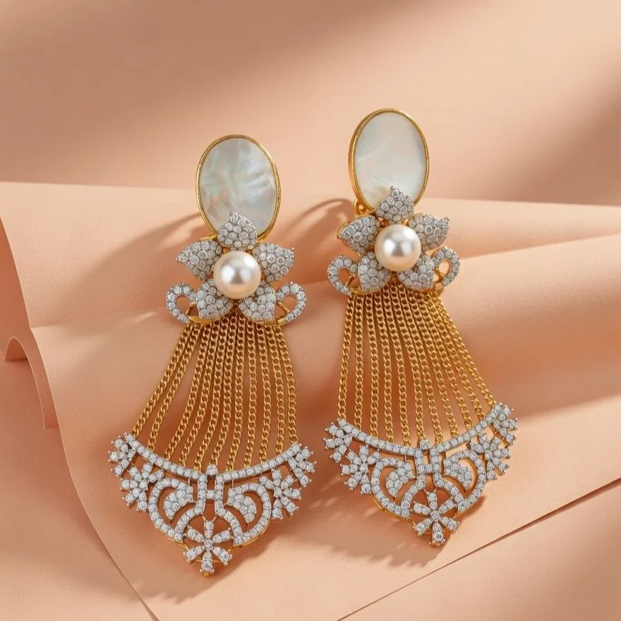 FLORAL SILVER EARRINGS