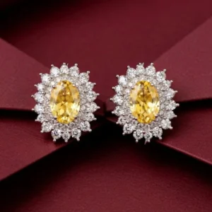 GOLDEN GLOW EAR STUDS