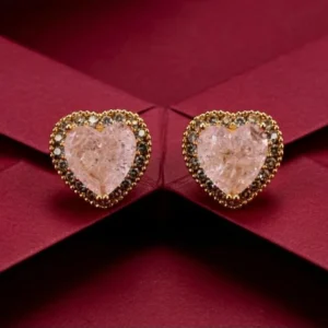 HEART PIK EAR STUDS