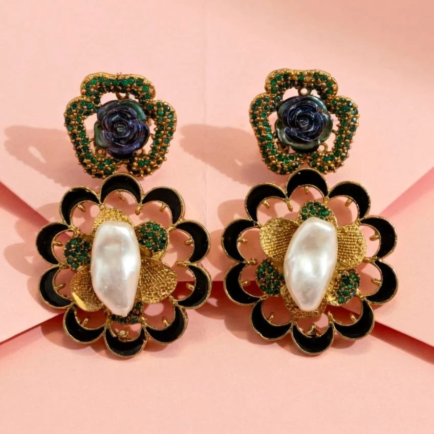 MULTI FLORAL EARRINGS