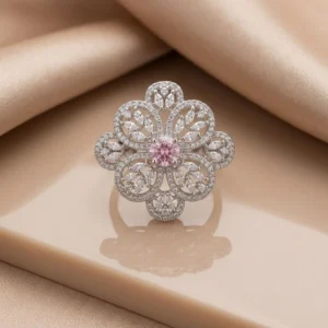 PINK FLORAL RING (1)