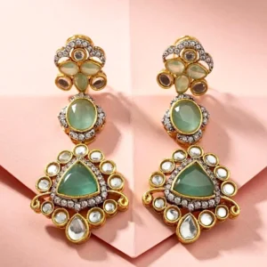 PISTACHIO KUNDAN EARRING S