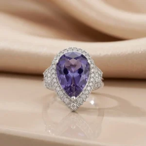 PURPLE DROP RING