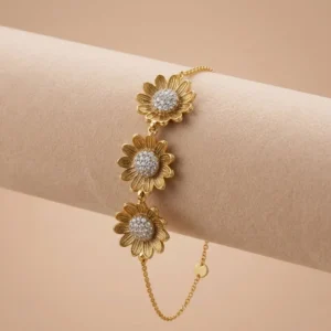 SILVER FLORAL BRACELET