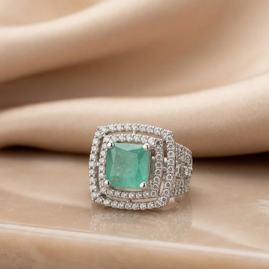 SQUARE TURQUOISE RING