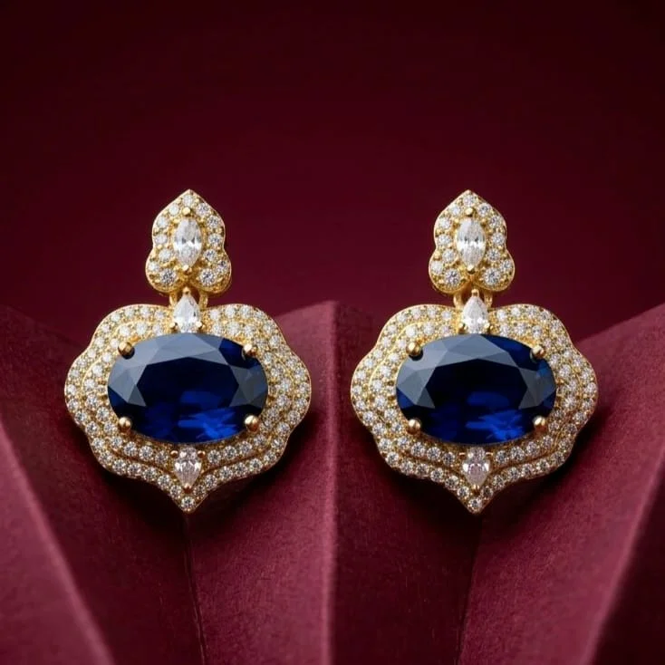 STYLISH BLUE EAR STUDS