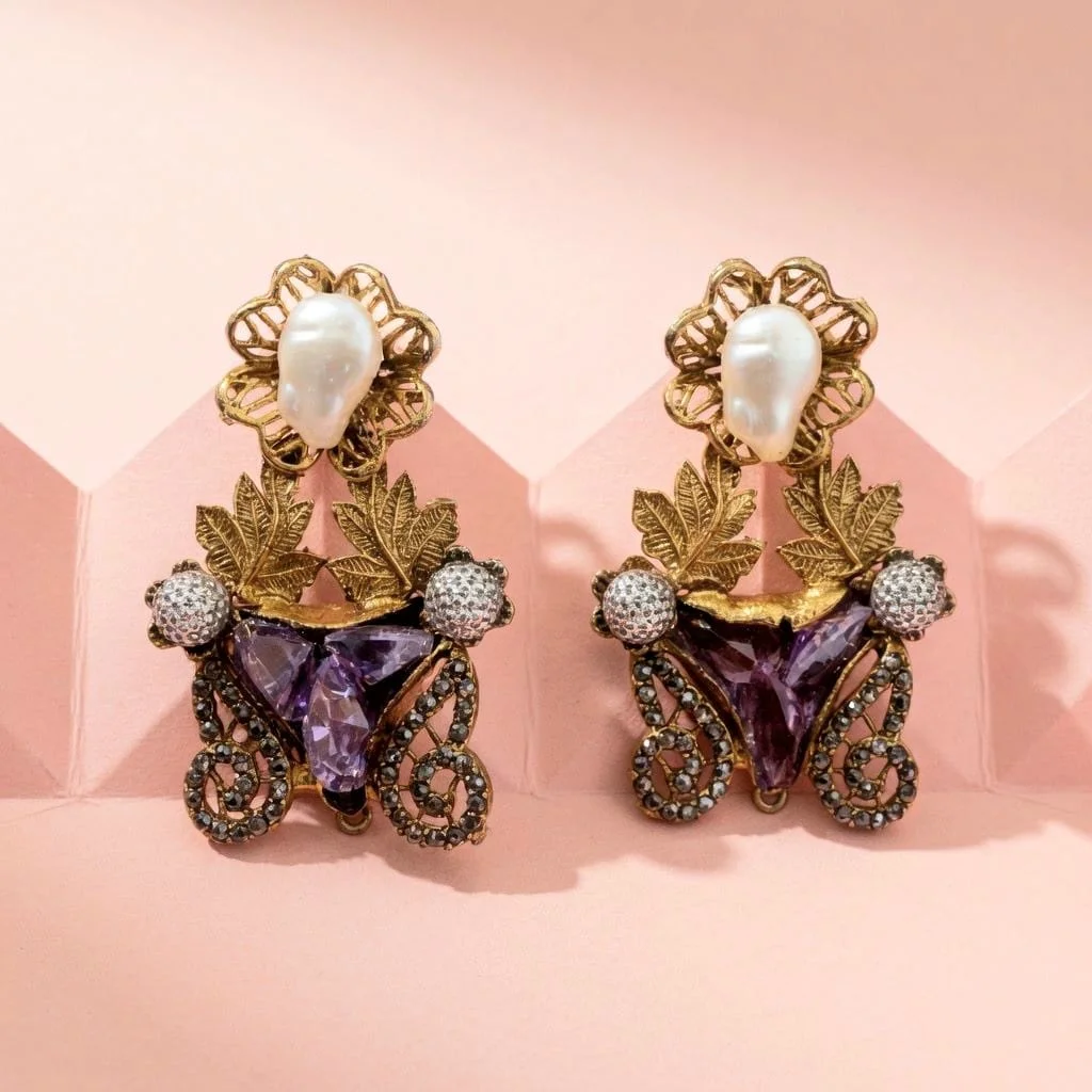 STYLISH PURPLE EARRINGS