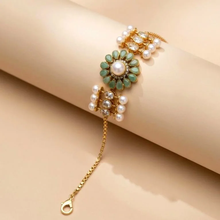 TURQUOISE FLORAL BRACELET